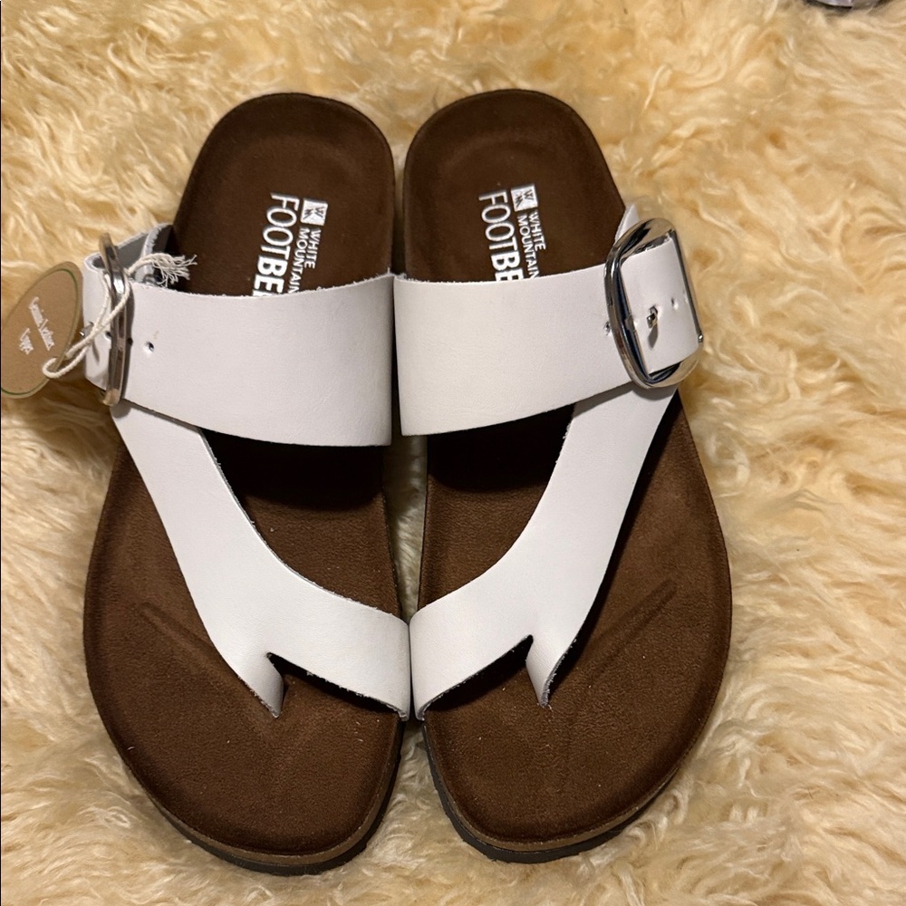 White Mountain White Sandals